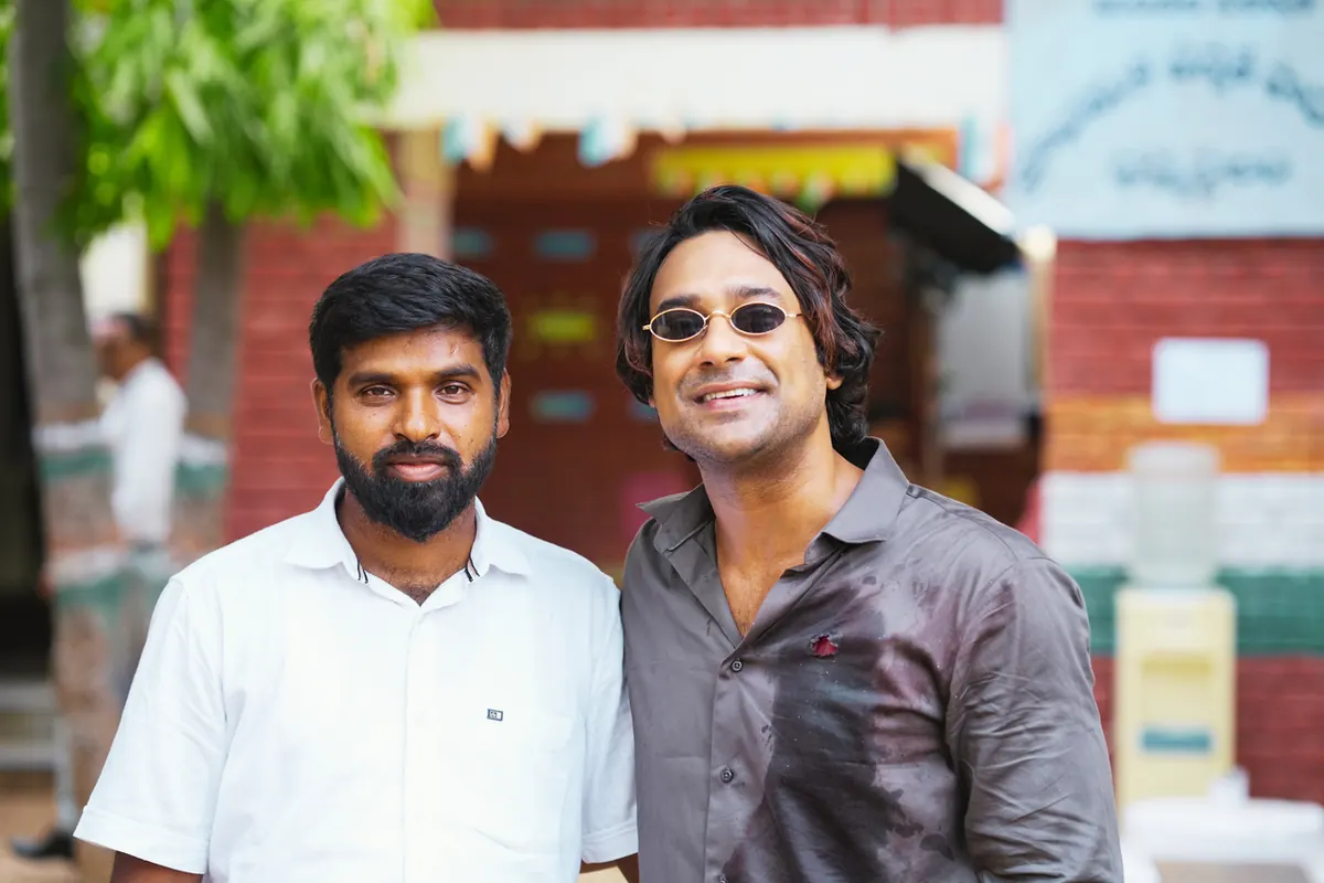 Jai Jnana Prabha Thota with actor Varun Sandesh